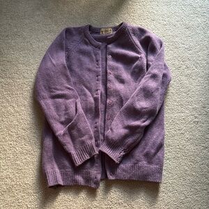 Vintage wool purple cardigan